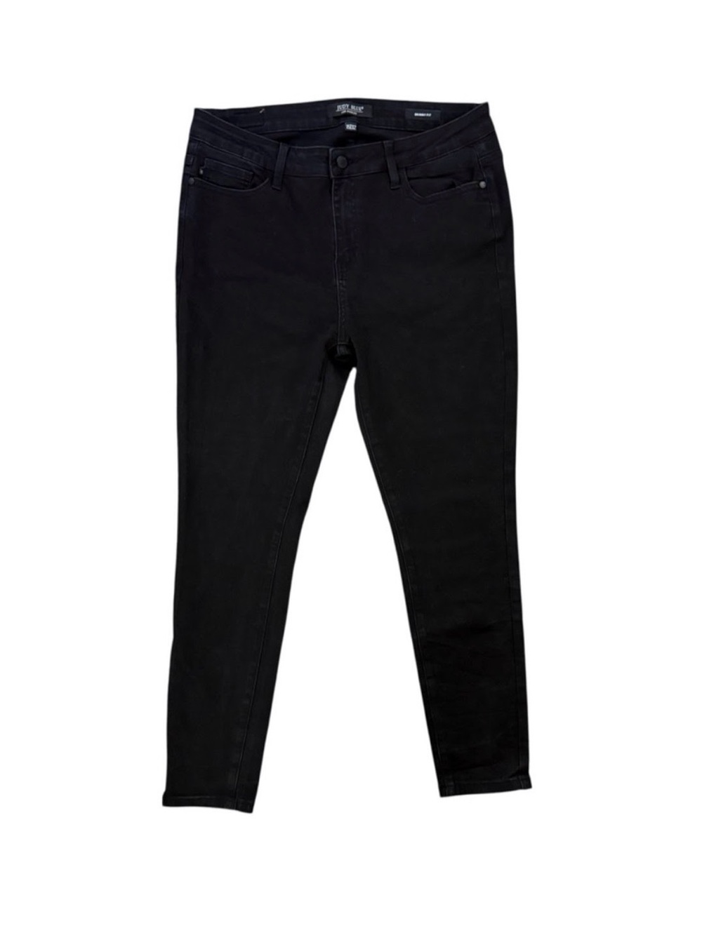 Judy Blue Black Denim Mid Rise Skinny Jeans Size 15/32 Stretch